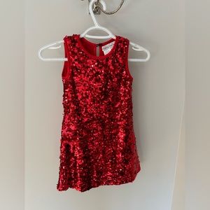 Red Sequin girl’s party dress